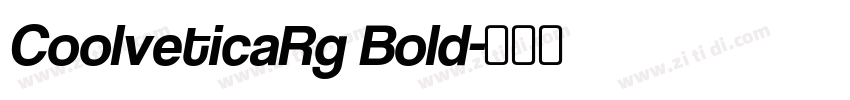 CoolveticaRg Bold字体转换